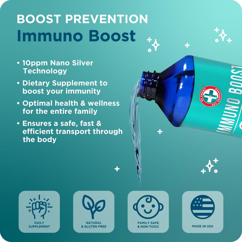 Label of Be Smart Nano Silver Immuno Boost 16 oz