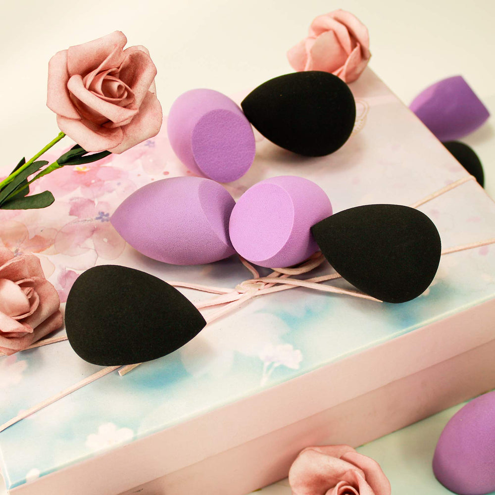BEAKEY ten-piece makeup sponge pack ready for versatile cosmetics