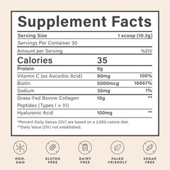 Collagen with Hyaluronic Acid for skin hydration and elasticity