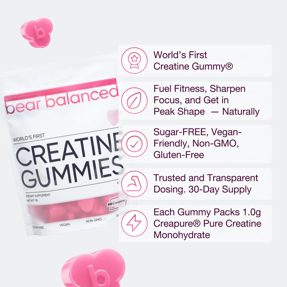 Close-up of Bear Balanced Creatine Gummies texture