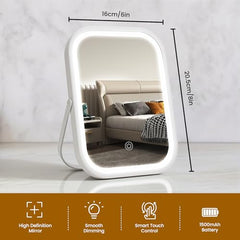 Bearolve compact mirror with included pouch, ideal for safe travel storage.