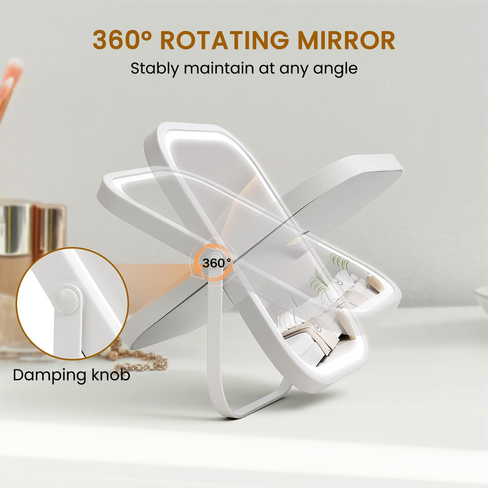 Bearolve cordless travel mirror for on-the-go grooming.
