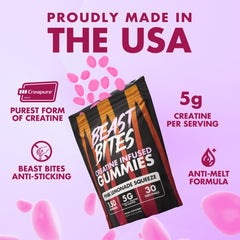 Nutrition label highlighting 5g Creapure Creatine Monohydrate per serving