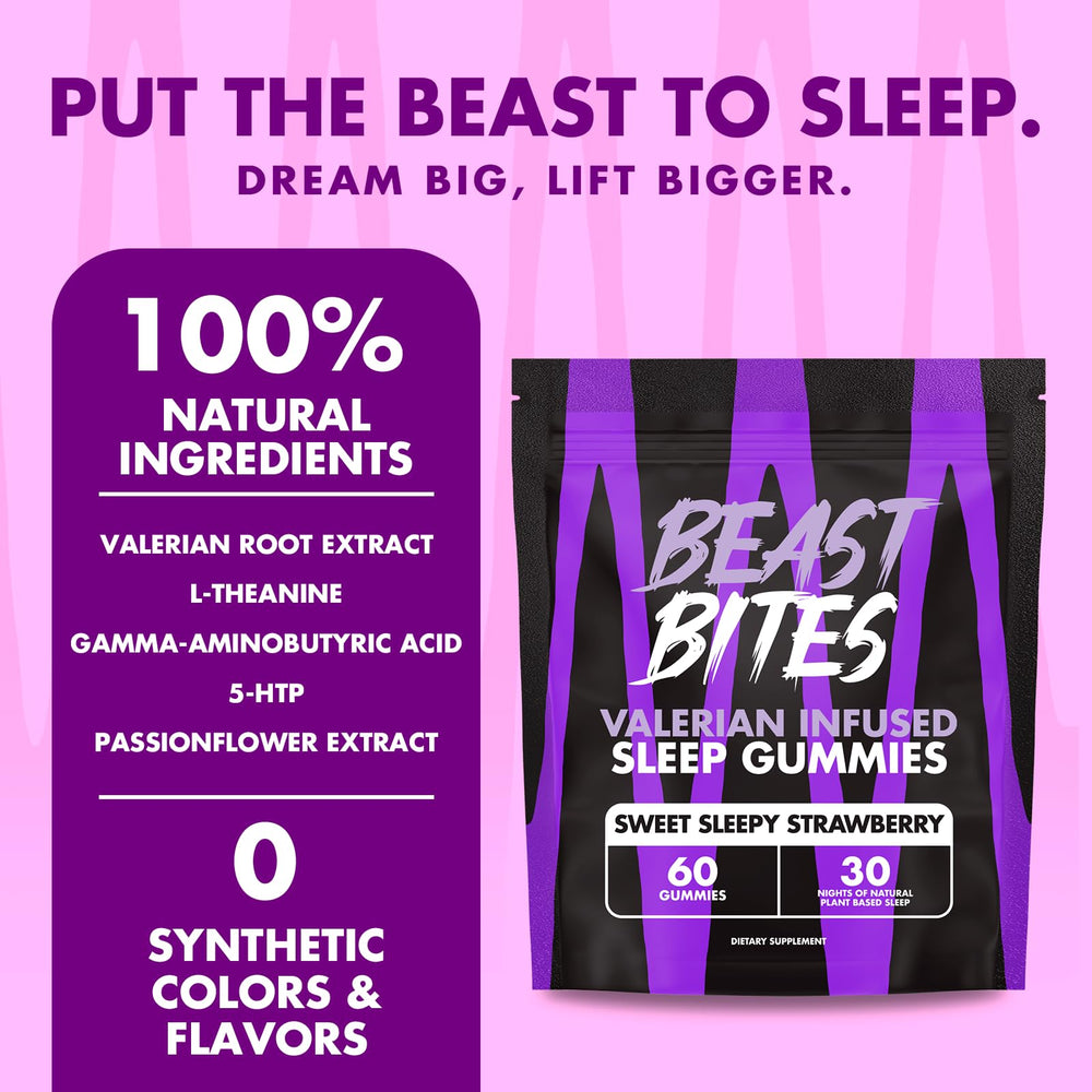 Close-up of valerian sleep gummy texture