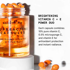 Single-use red seaweed capsule used in the serum