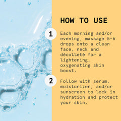 Lifestyle image of skincare routine featuring the serum