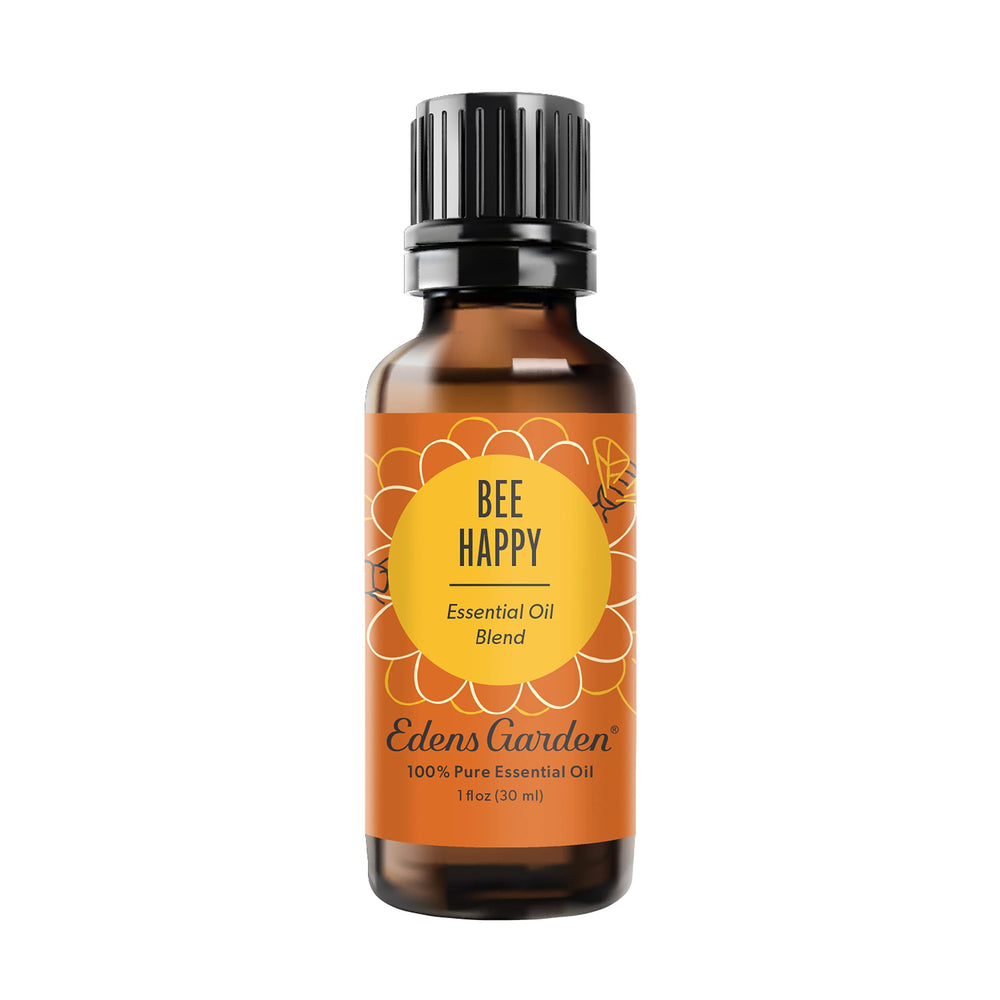 Bee Happy essential oil bottle label 30 ml
