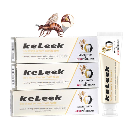 3 Pack Bee Wasp Venom Multi-Peptides Toothpaste for Bleeding Gums and Gingivitis