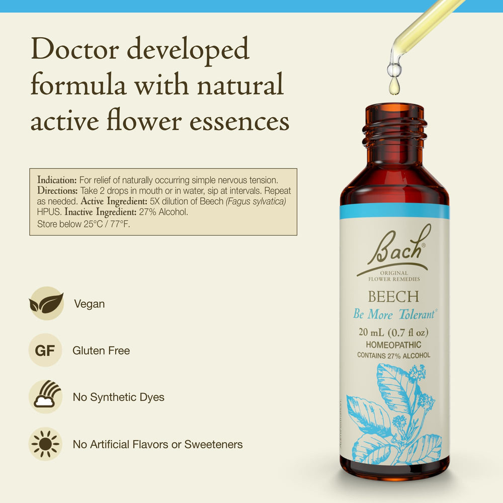 Beech flower essence for emotional balance