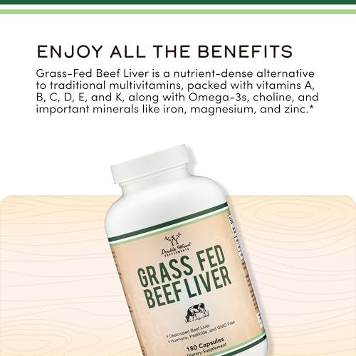 Front view of the Beef Liver Capsules bottle.