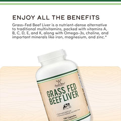 Front view of the Beef Liver Capsules bottle.
