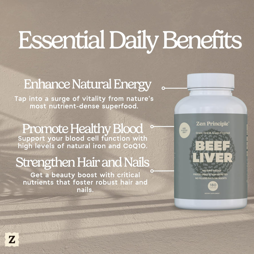 Beef Liver Supplement Desiccated Capsules - 2-Pack