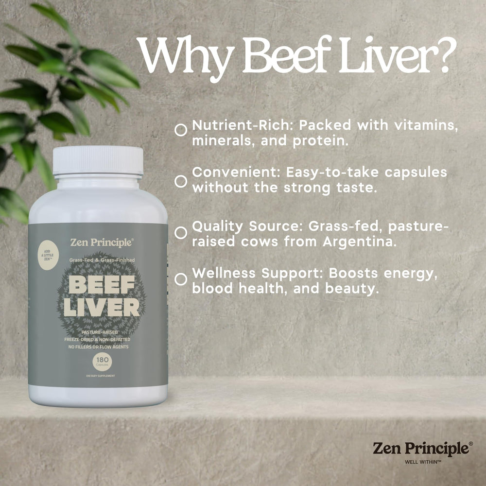 Beef Liver Supplement for hair and nails with zinc and copper