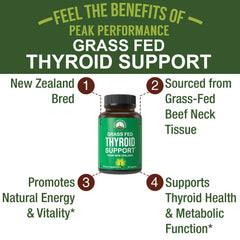 Beef neck and thyroid glandular capsules in bottle
