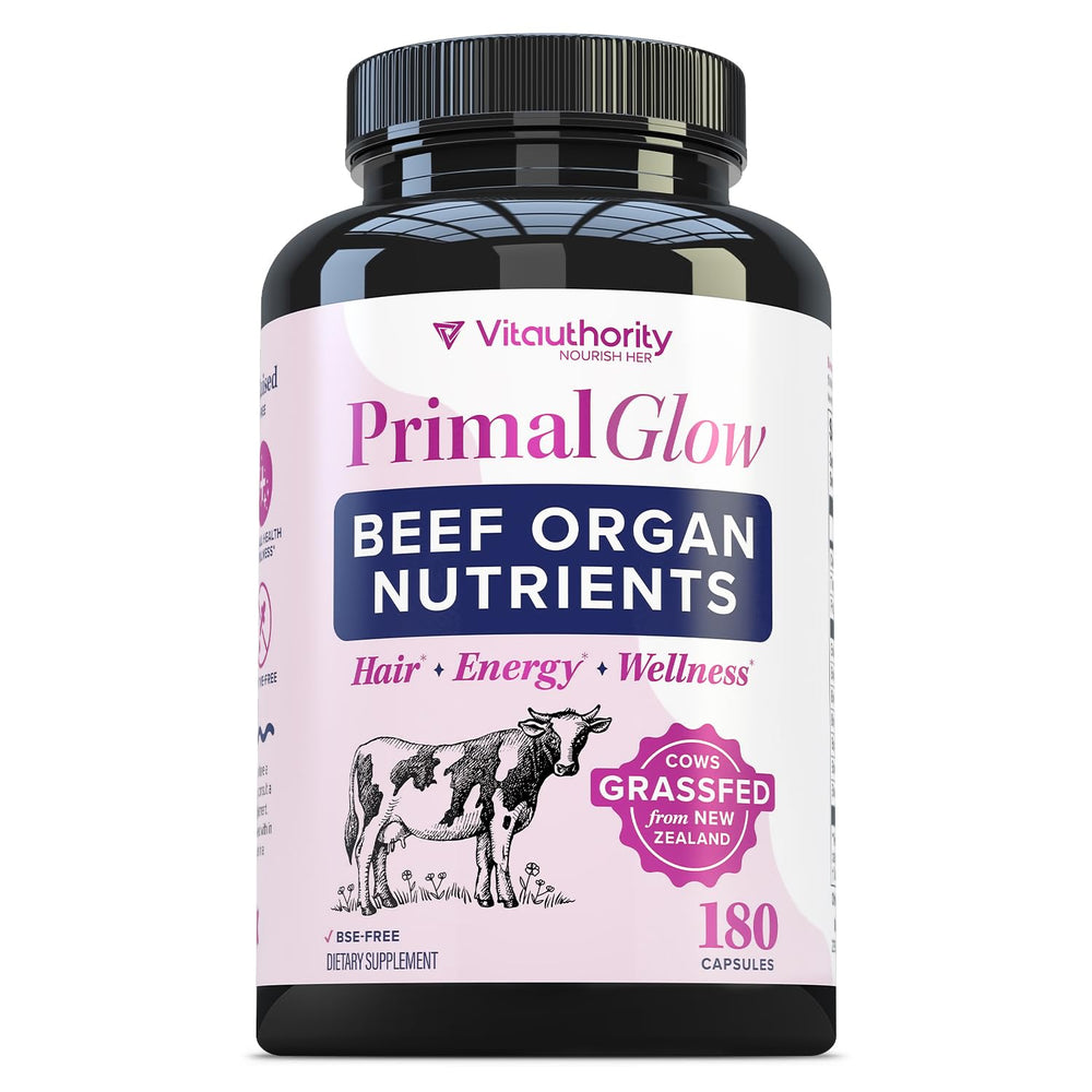 Primal Glow Beef Organ Supplement for Women bottle