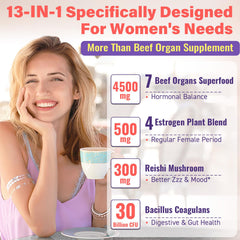 Zero sugar beef organ supplement packaging