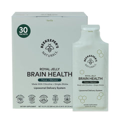 Beekeeper's Naturals Brain Supplement bottle in vanilla flavor