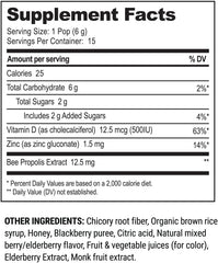 Graphic illustrating sugar content per serving for the lollipops