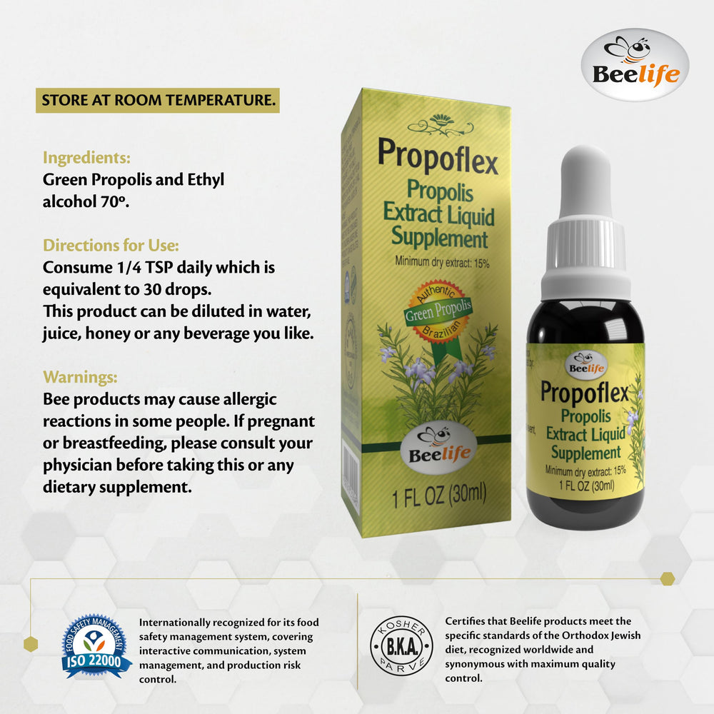 Organic and kosher-friendly Beelife Brazilian green propolis concentrate