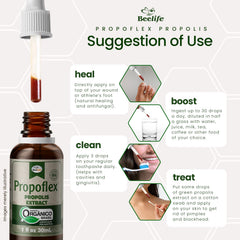 Natural and kosher-friendly Beelife Propoflex bottle on white background