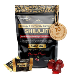 BeepWell Shilajit Gummies bottle with cherry flavor