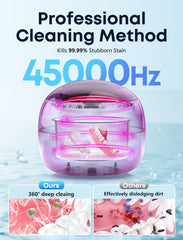 Cleaner showing four enhanced UV lights for deep cleaning