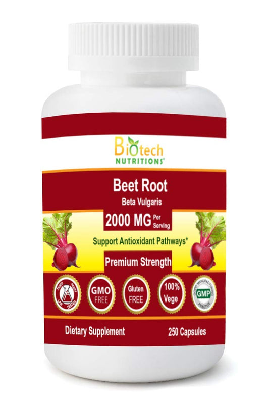 Biotech Nutritions Beet Root 2000 mg bottle with label