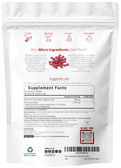 Front view of Beet Root supplement bottle highlighting 3-in-1 formula