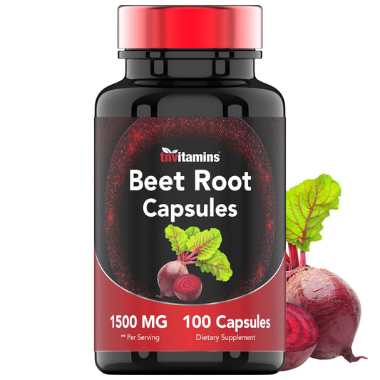 TNVitamins Beet Root Capsules bottle label showing 1500 mg per capsule
