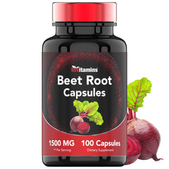 TNVitamins Beet Root Capsules bottle label showing 1500 mg per capsule