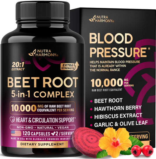 Beet Root Capsules bottle on white background