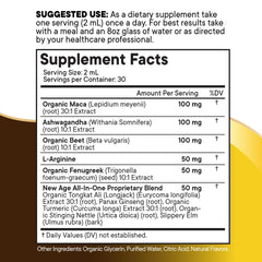 Beet root powder and maca root liquid drops