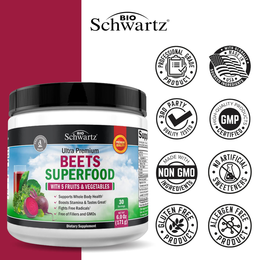 Close-up of Beet Root Powder in a jar