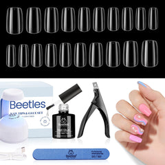 Beetles Gel Nail Kit box with UV-LED lamp for at-home manicure exploration.