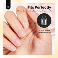 Beetles Gel Nail Tips Thin Back Edge for natural blend with nails