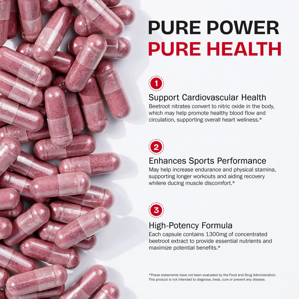 Energy support from beetroot supplement in bottle