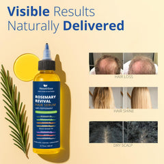 Before and after comparison showing increased hair thickness