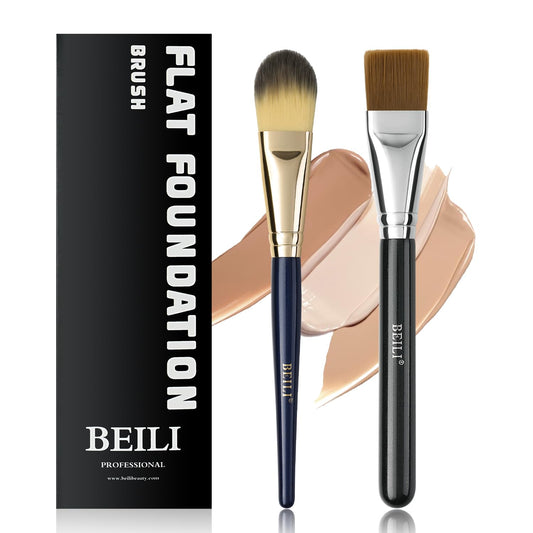 BEILI flat square foundation brush for precise, natural-looking coverage and seamless blending.