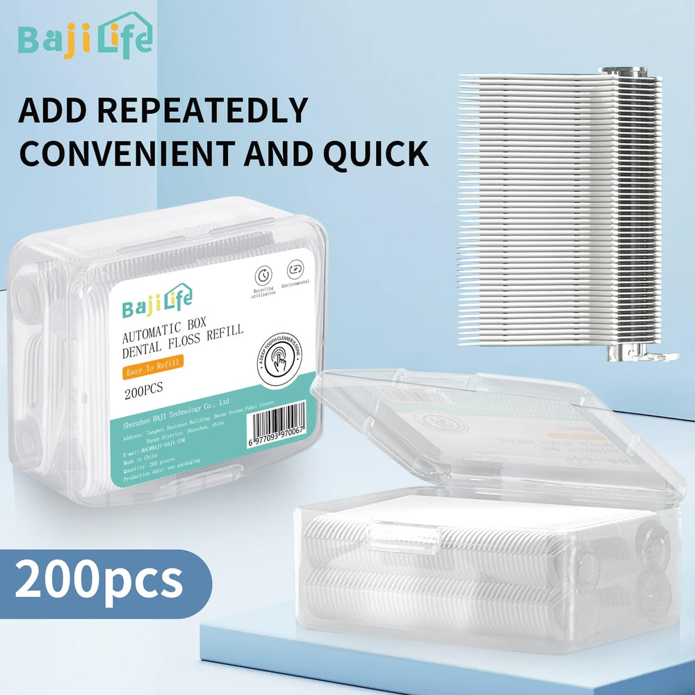 Bejlife dental floss picks ready for use with dispenser