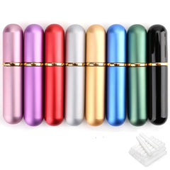 Bekith 8-color empty essential oil nasal inhaler set with aluminum exterior and glass inner tube