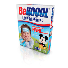 BeKOOOL Kids Gel Sheets being applied to a child's forehead