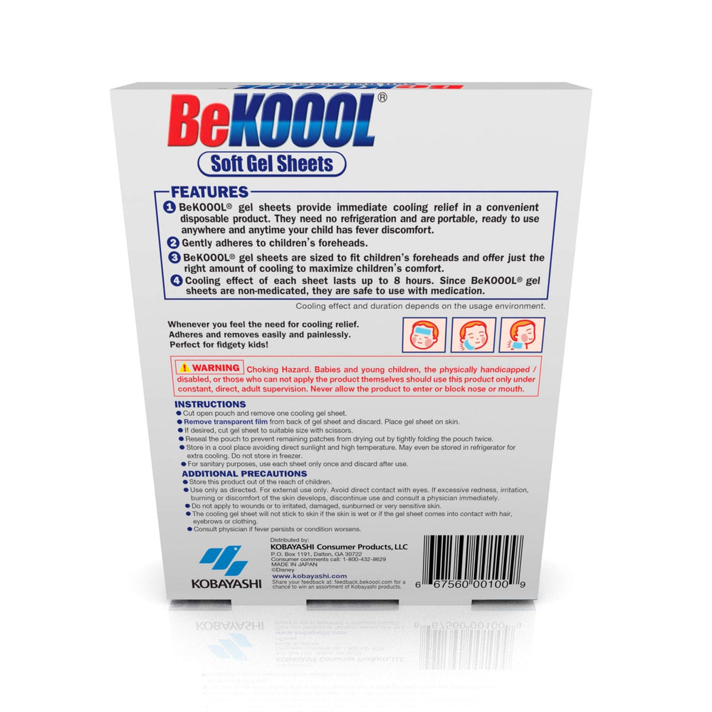 BeKOOOL Kids Gel Sheets showing no refrigeration needed