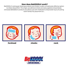 BeKOOOL Kids Gel Sheets pack and cooling usage