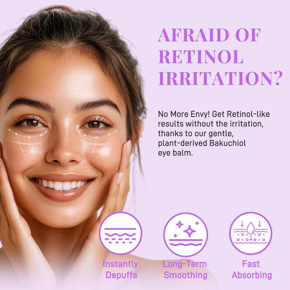 BELIARST Bakuchiol Eye Balm Stick applied under the eye for soothing relief