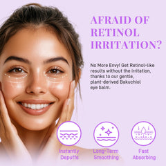BELIARST Bakuchiol Eye Balm Stick applied under the eye for soothing relief