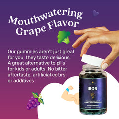 BeLive Iron Gummies 1-pack bottle on display