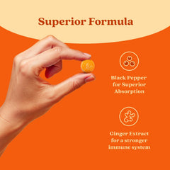 Illustration showing ginger and black pepper extract