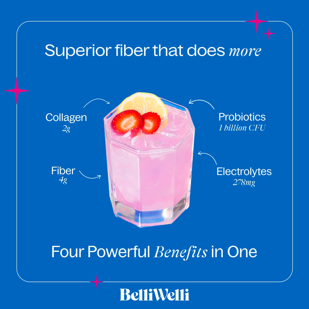 Fiber formula with added collagen, electrolytes and probiotics