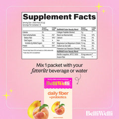 Peach Mango fiber powder stickpacks layout for 10-pack