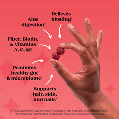 Bellway Gummies bottle with label showing sugar-free vegan gluten-free